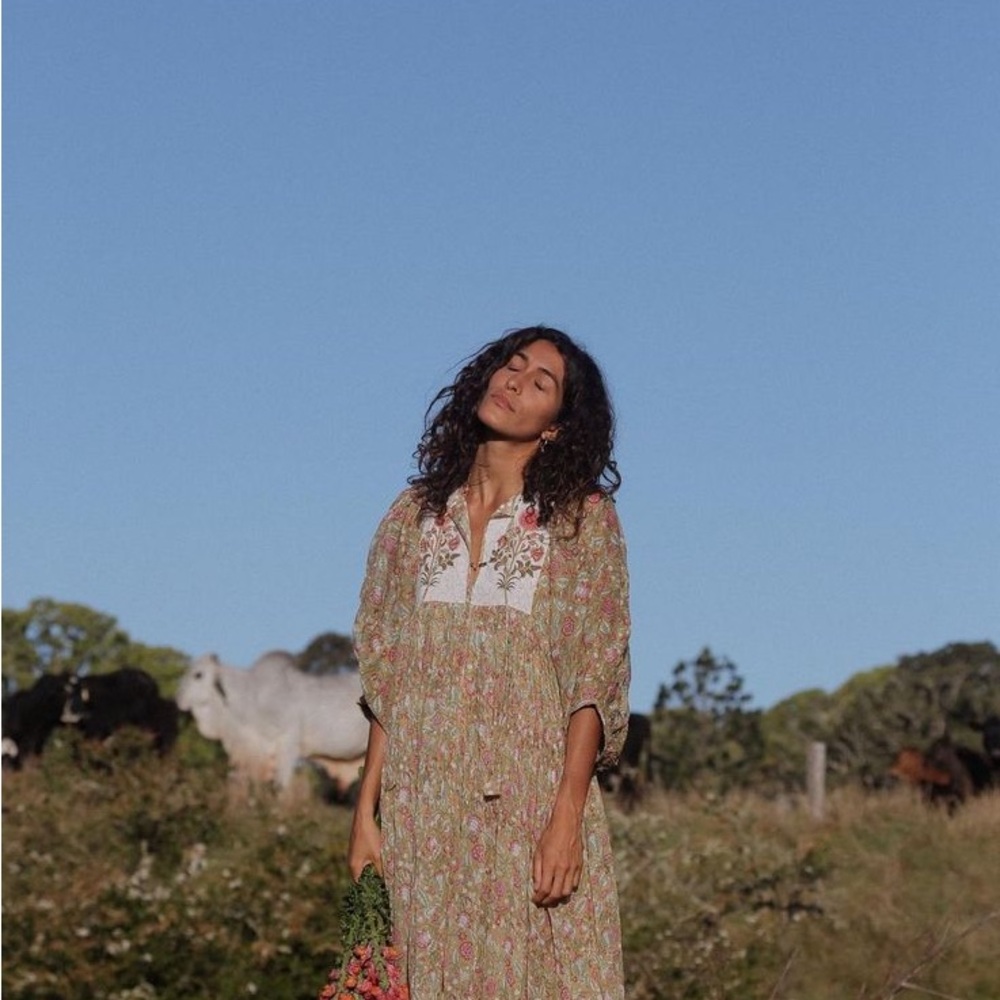 Daughters of India Floral Maxi Dress - Picture 1 of 7